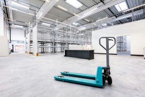 Pallet jack in new warehouse